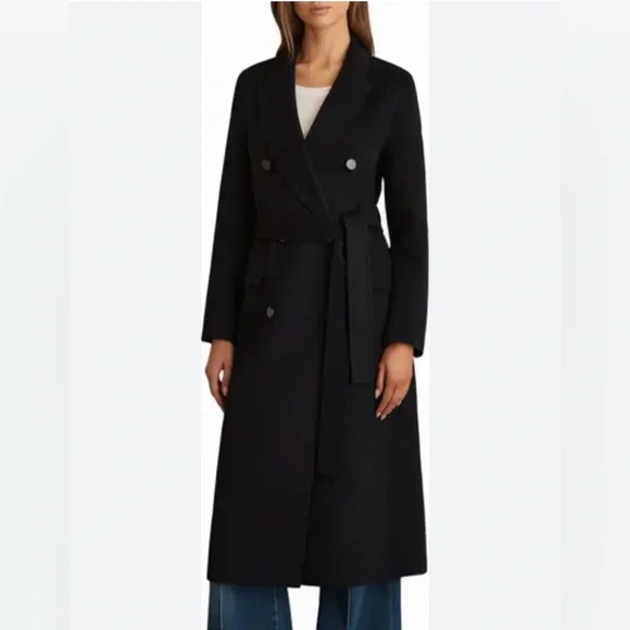 Reiss Maeve Wool Blend Double Breasted Coat NWT US 0 - Picture 1 of 14